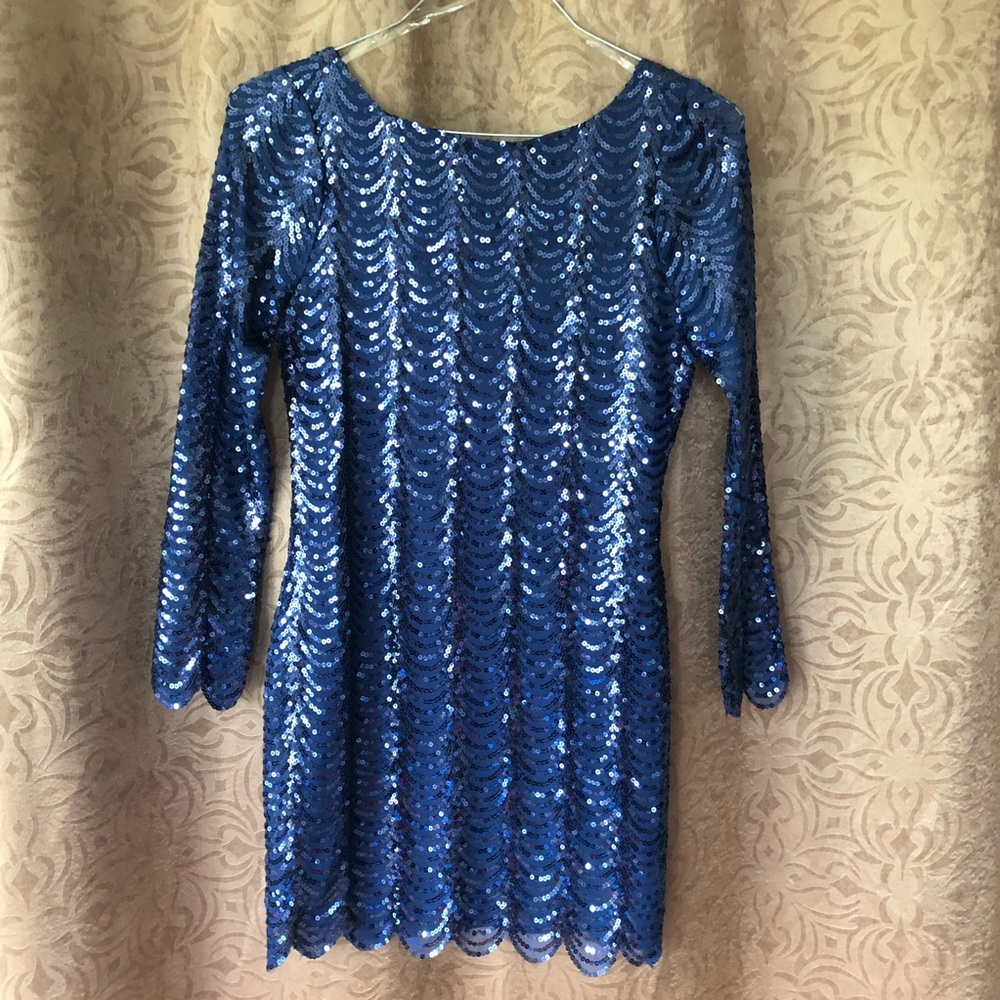 NWOT Navy Blue Sequin Cocktail Dress 💙